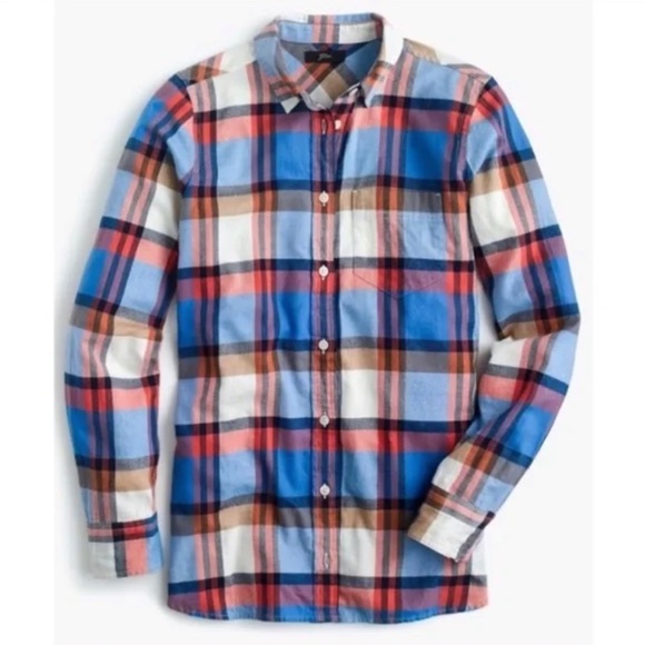 J. Crew Pacey Plaid Classic-fit Boy button up Shirt - Picture 8 of 8